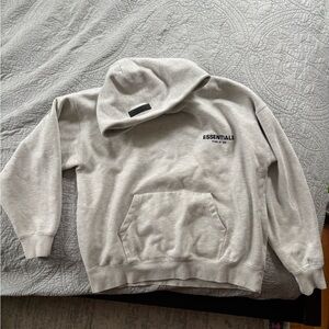Fear of God Essentials Light Gray Hoodie Sweater